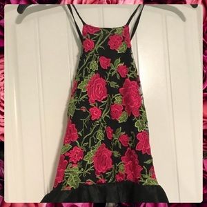 Windsor Lace High-Low Rose Dress